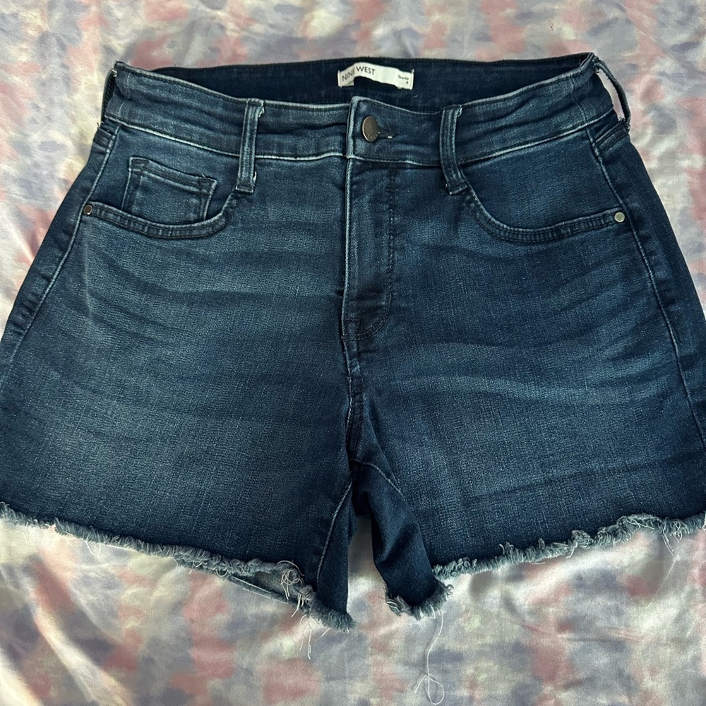 Midnight Blue Denim Cutoff Shorts - NYDJ